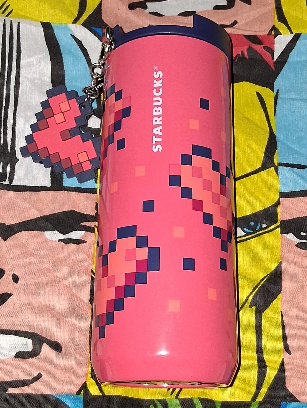 New 2025 Starbucks Valentine's Day Pixel Hearts 12oz Insulated Tumbler
